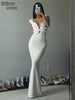 Woven Ruched Maxi Dress
