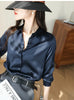 Satin Women's Shirt Blouses for Women Fashion 2024 Korean Style Womens Tops Luxury White Shirt Women OL Loose New Women Clothing