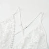 Summer Elegant White Embroidered V-Neck Lace