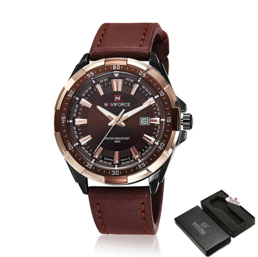 AVIFORCE Military Leather Watch