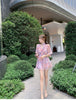 2022 Summer V-neck Floral Chiffon Jumpsuit Womens Fashion Ruffled Hem Flowers Print Ladies Rompers Slim Elegant Sexy Playsuits
