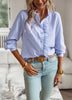 Women's Ruffled Standing Collar Long Sleeved Shirt Lace Collar Temperament Commuting Tops Fashion Women's Shirts for Women