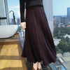 Women's 100% Mink Cashmere High-Waisted Pleated Skirt
