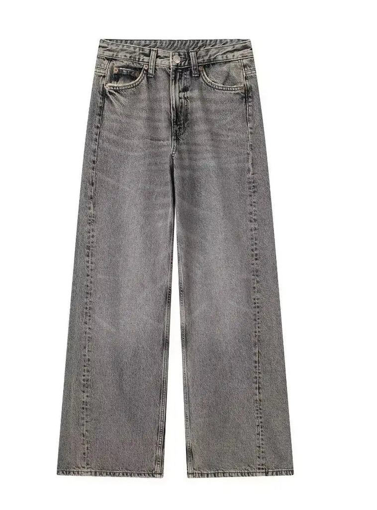 Aoaiiys Baggy High-Waist Jeans for Women