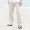 Men Cotton Linen Wed Leg Trousers