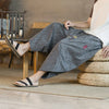Casual Loose Men's Yukata Linen Wide Leg Trousers