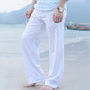 Men Cotton Linen Wed Leg Trousers