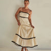 Wave Striped Patchwork Maxi Dress