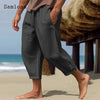 Men;s Elegant Fashion Buckle Cuff Linen Pants