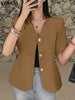 VONDA Short Sleeve V-Neck Blazer
