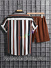 Summer New Men's Striped Set