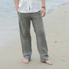 Men Cotton Linen Wed Leg Trousers