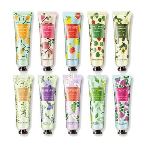 10pcs Fruity Flowery Hand Cream Moisturizing