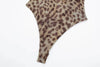 TRAFZA Leopard Print Jumpsuit Women Tulle Ruched Irregular Lady Bodysuit 2024 Summer Backless Beach Slim Halter Playsuit