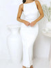 Ruched Sleeveless Long Dress