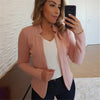 Chic Long Sleeve Open Stitch Blazer