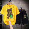 2 Piece Set Men Cotton Bear Short Sleeve Fit