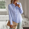 Women's Ruffled Standing Collar Long Sleeved Shirt Lace Collar Temperament Commuting Tops Fashion Women's Shirts for Women