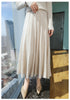 Women's 100% Mink Cashmere High-Waisted Pleated Skirt