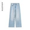 Aoaiiys Baggy High-Waist Jeans for Women