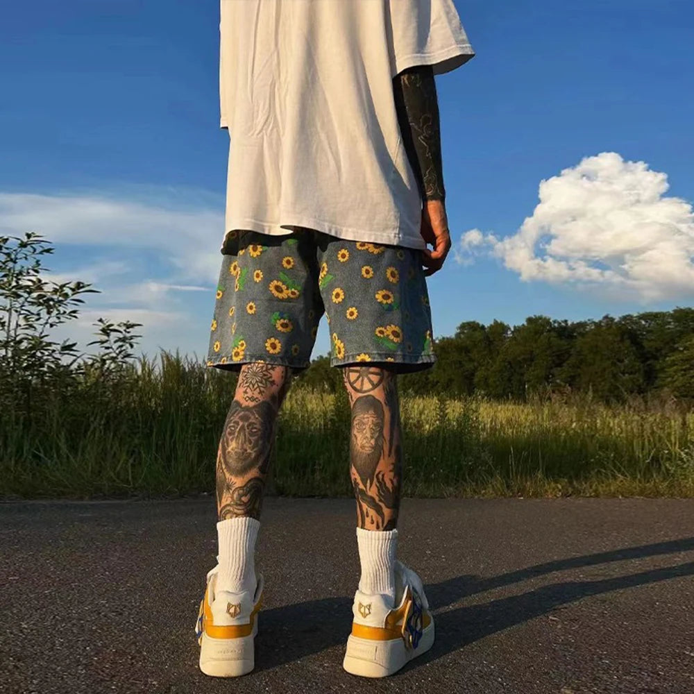 High Street Style Denim Capris