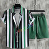 Summer New Men's Striped Set
