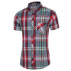 New Fashion Plaid Shirt Men Summer Casual Short Sleeve Shirts Mens Plus Size Beach Hawaiian Tops Blouse Male 5XL 6XL 7XL