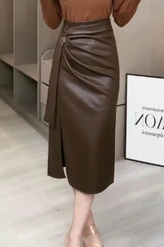 Winter Women’s High Waist Midi Skirt