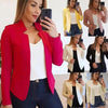 Chic Long Sleeve Open Stitch Blazer
