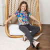 Janai's Colorful Crew Neck T-shirt