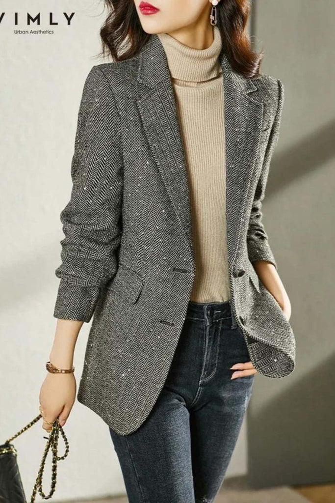 VIMLY Wool Blend Blazer
