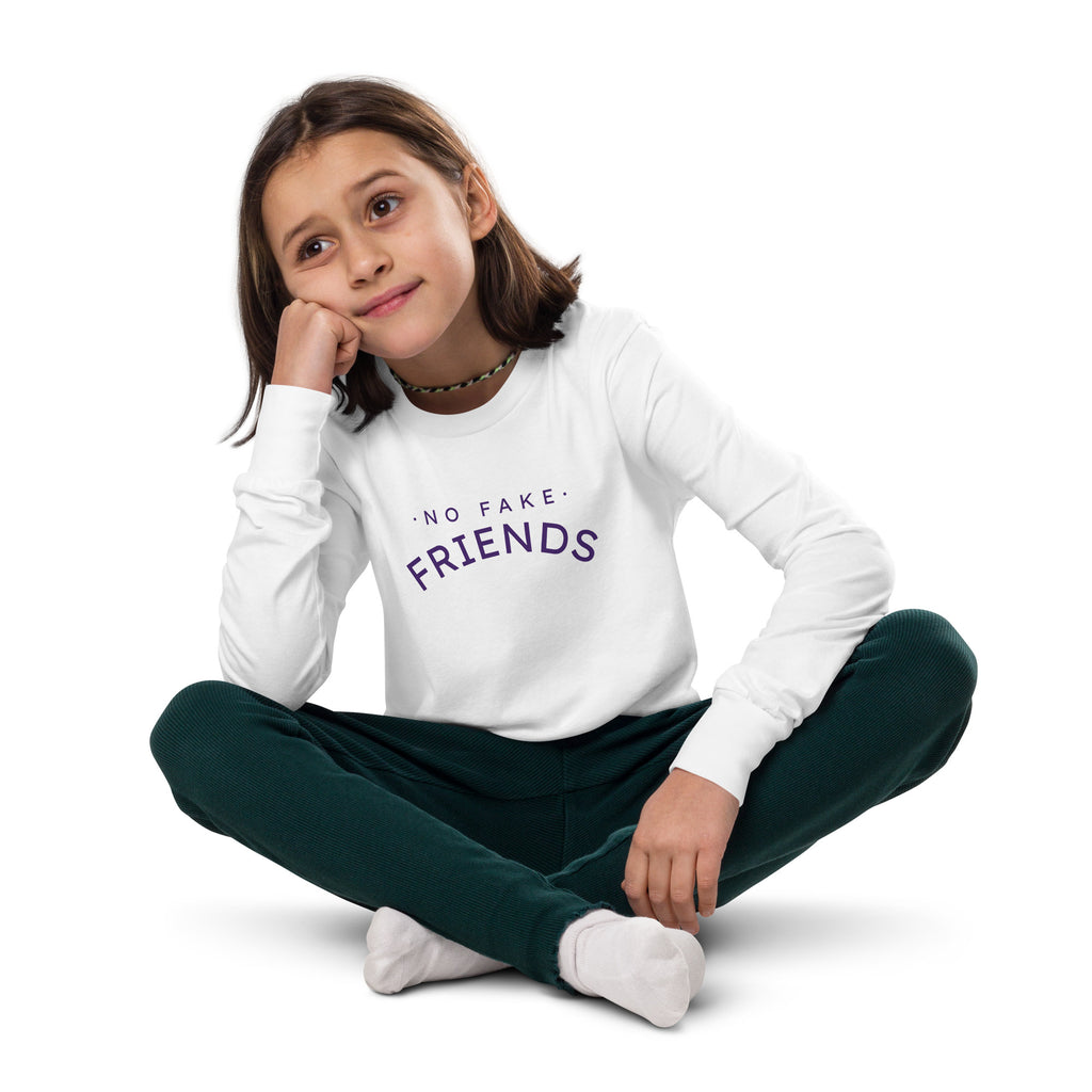 No Fake friends Youth long sleeve tee
