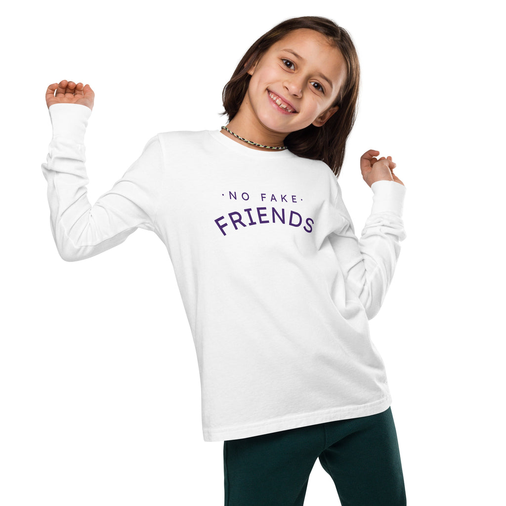 No Fake friends Youth long sleeve tee